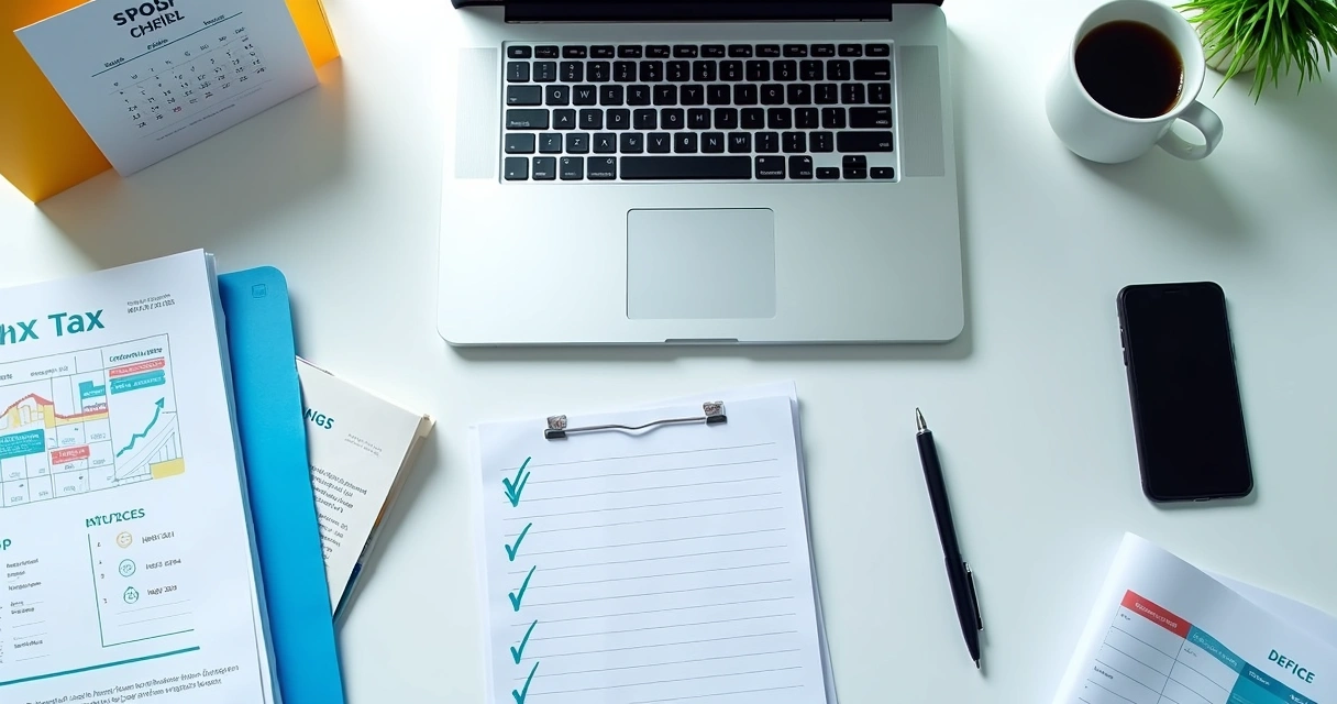 Checklist de documentos e organização contábil digital na mesa 